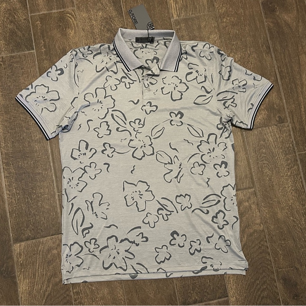 G/Fore men’s polo - NEW - floral watercolor- XL